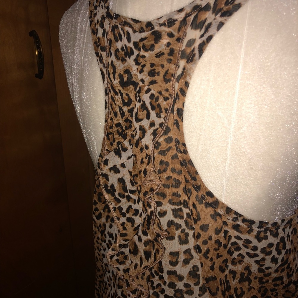 NWOT Cheetah Print Racerback Tank - Picture 2 of 4